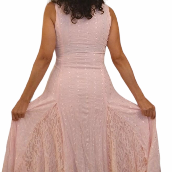 Together Maxi  Dress Sleveless size 12 womens Zipper linning polyester used pink - Picture 2 of 14